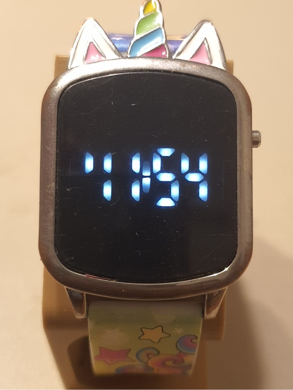 🦋10/$20🦋 Accutime Silver/ Multicolor Silicone Unicorn Digital Led Girl's Watch
